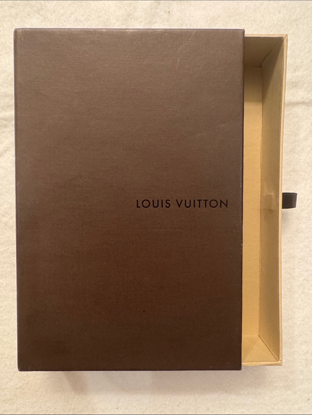 Louis Vuitton Authentic Vintage Dark Brown Slide Out Storage Box